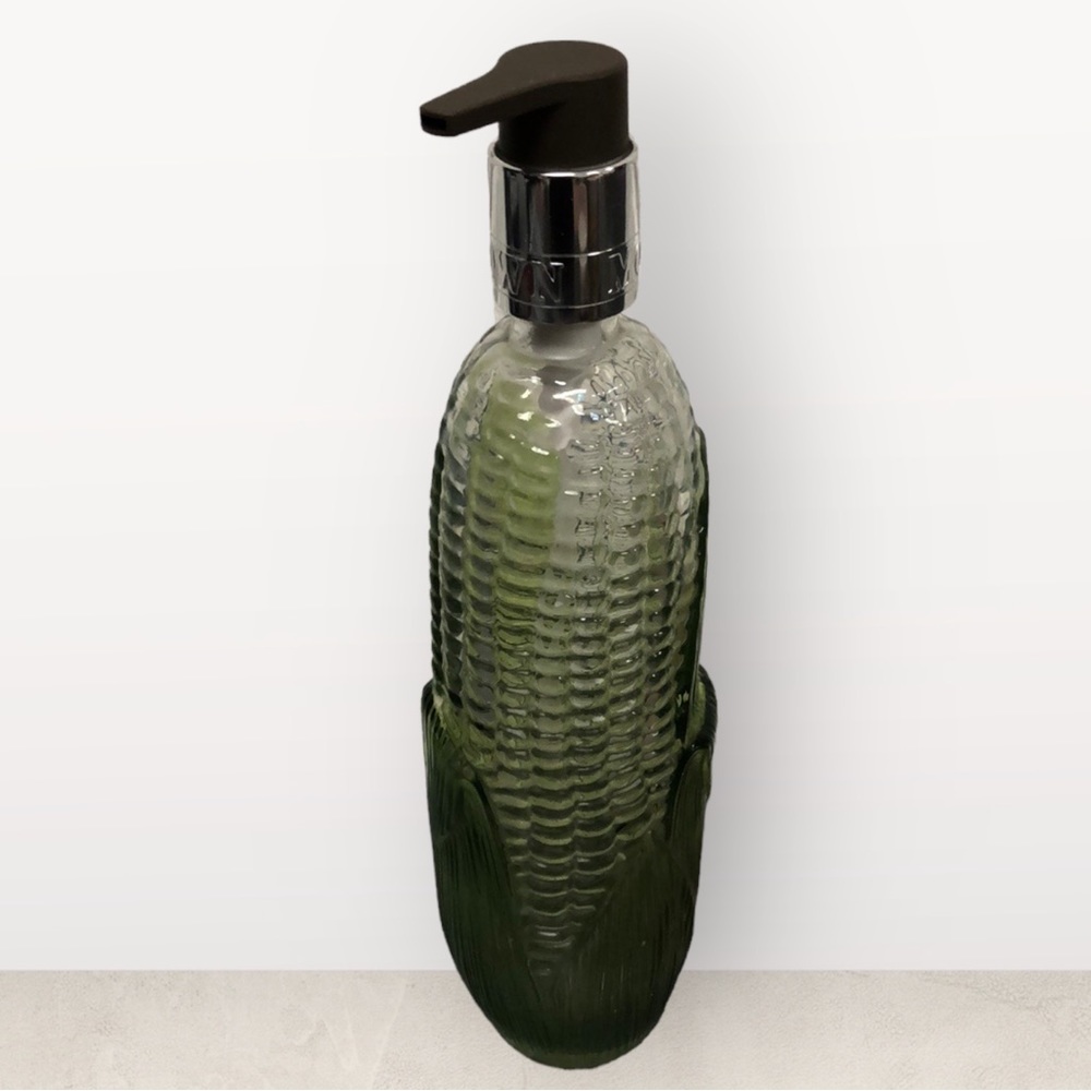 VTG Avon Golden Harvest CORN on the Cobb Soap 9” Glass‎ Bottle Dispenser Lotion